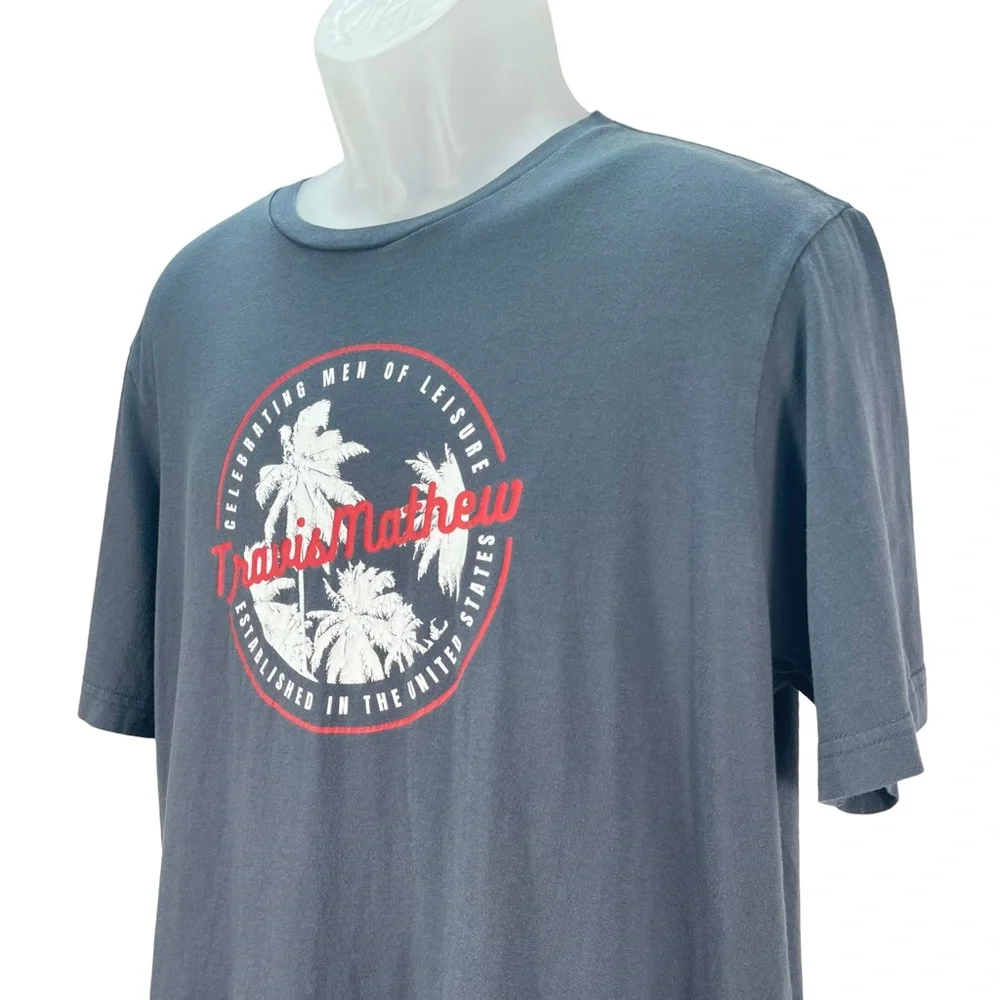 Travis Mathew | Mens Large | Gray Short Sleeve Graphic T-Shirt‎